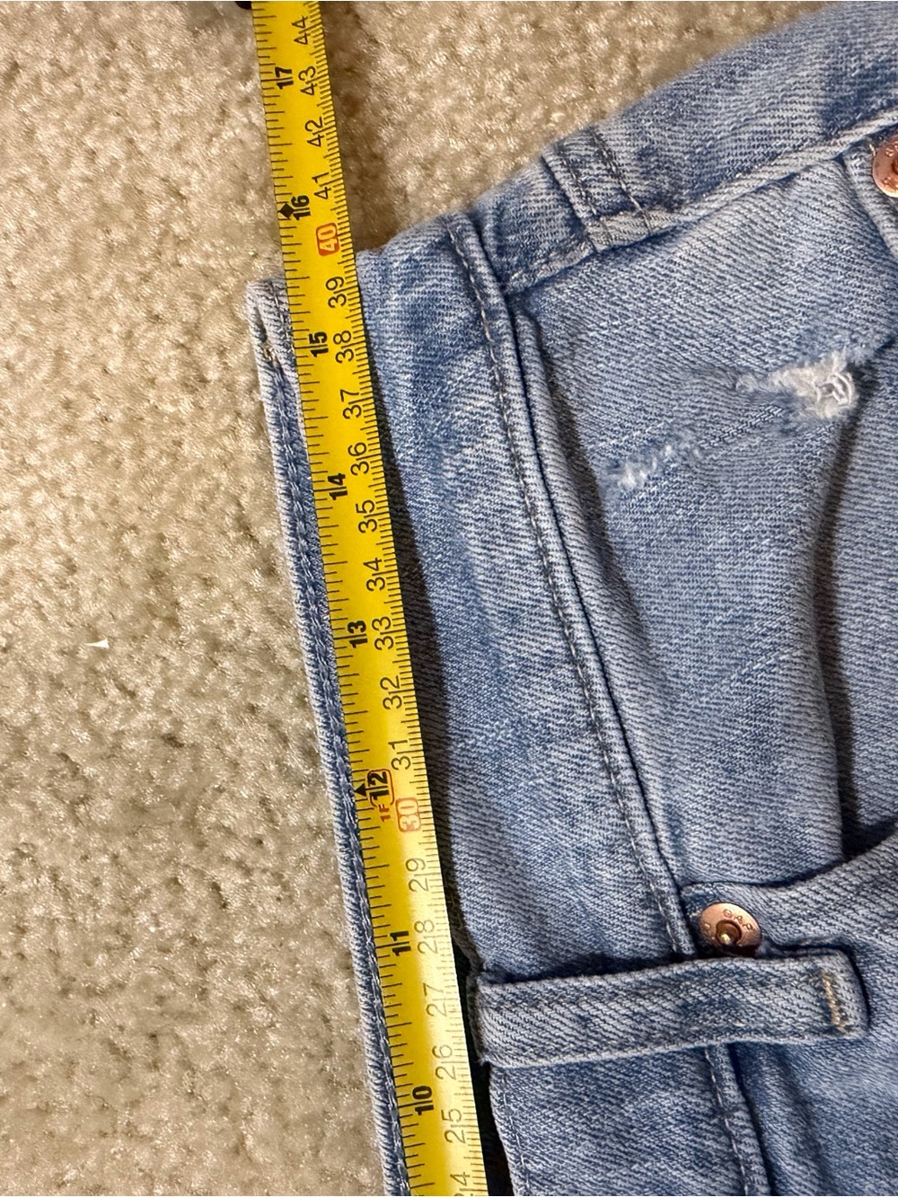 GAP Denim 1969 | Light Wash Raw Hem Straight Leg Jeans ✨ size 29 - Picture 14 of 15